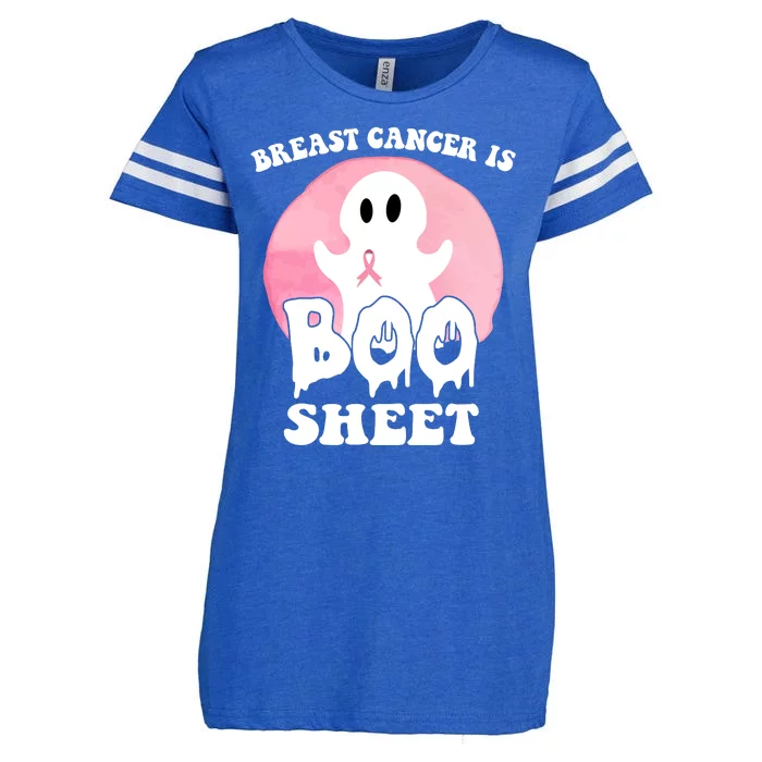 Breast Cancer Is Boo Sheet Funny Ghost Enza Ladies Jersey Football T-Shirt