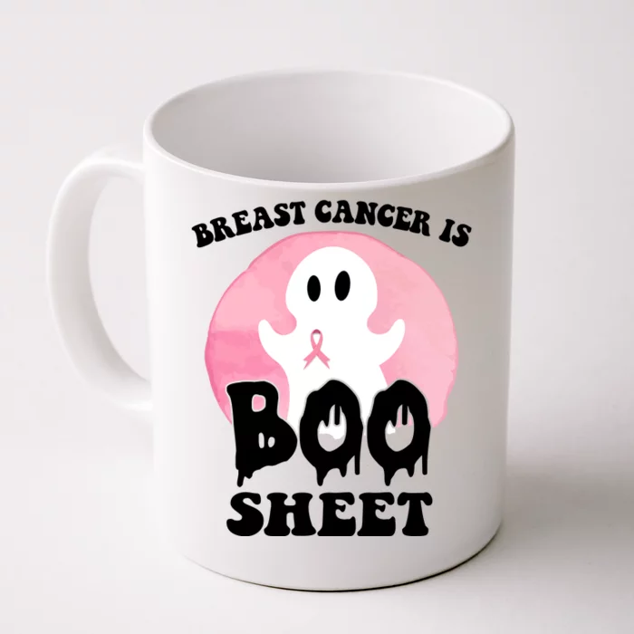 Breast Cancer Is Boo Sheet Funny Ghost Front & Back Coffee Mug