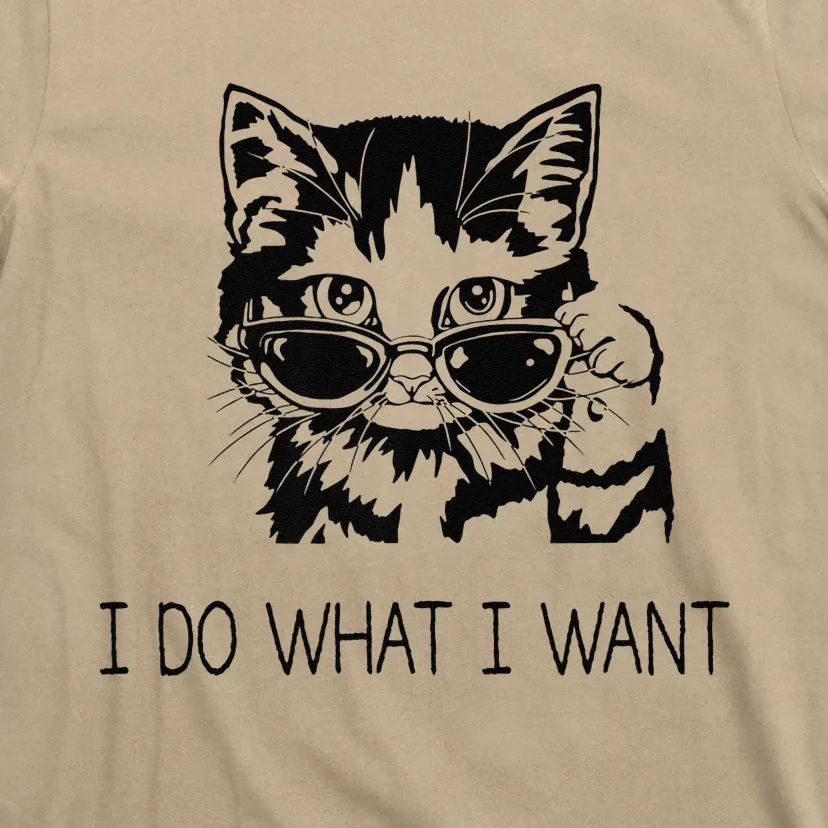 Black Cat I Do What I Want Cat Funny Cat Kitten T-Shirt