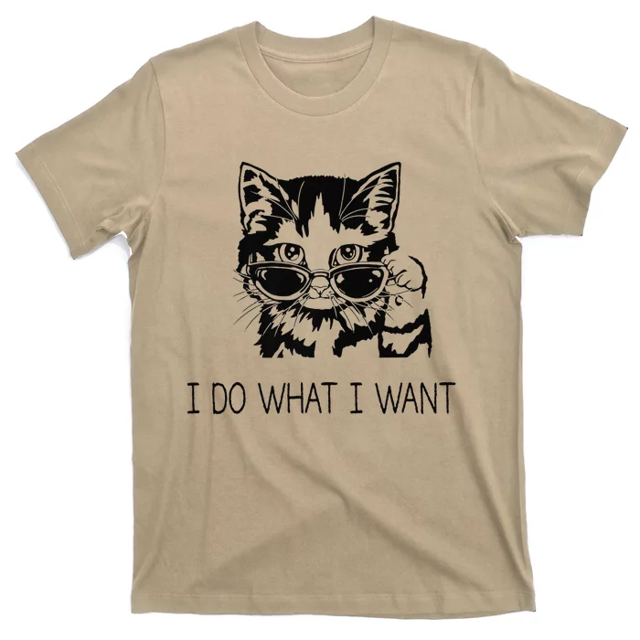 Black Cat I Do What I Want Cat Funny Cat Kitten T-Shirt