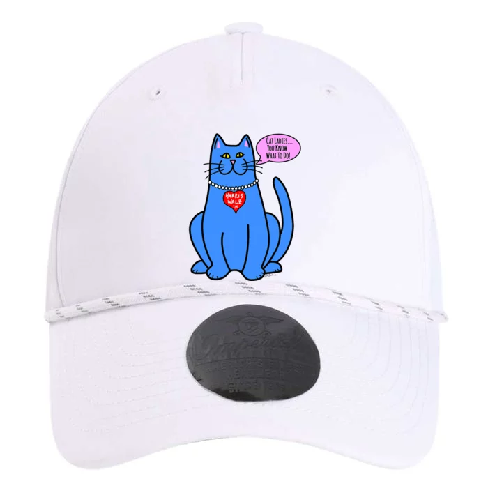 Blue Cat In Pearls Harris Walz 24 Performance The Dyno Cap