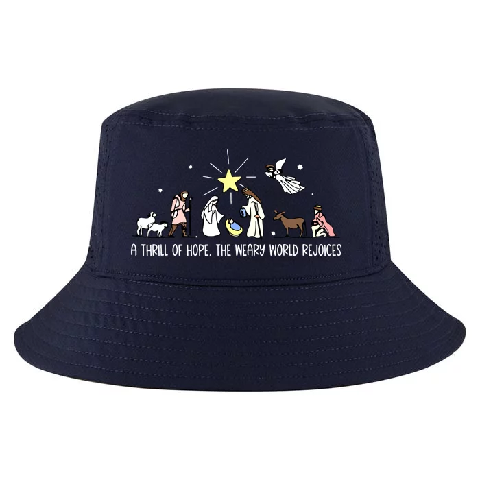 Birthday Christmas Jesus Thrill Of Hope Weary World Rejoices Gift Cool Comfort Performance Bucket Hat