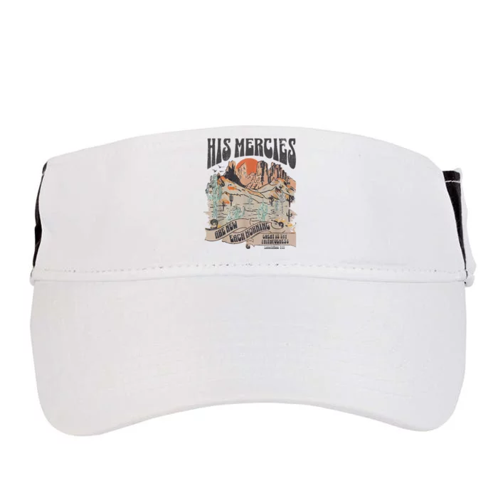 Boho Christian Jesus Faith Based His Mercies Are New Adult Drive Performance Visor