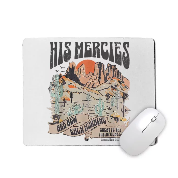 Boho Christian Jesus Faith Based His Mercies Are New Mousepad