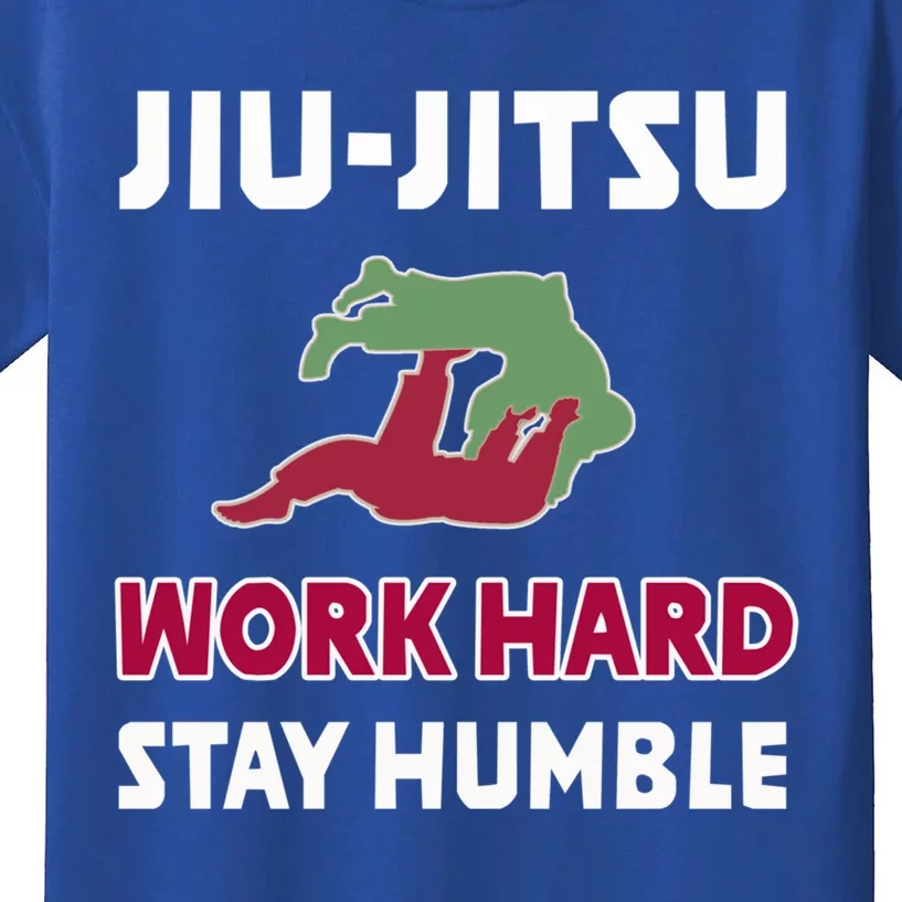 Best Classic Jiu Jitsu Gift Work Hard Stay Humble Meaningful Gift Kids T-Shirt