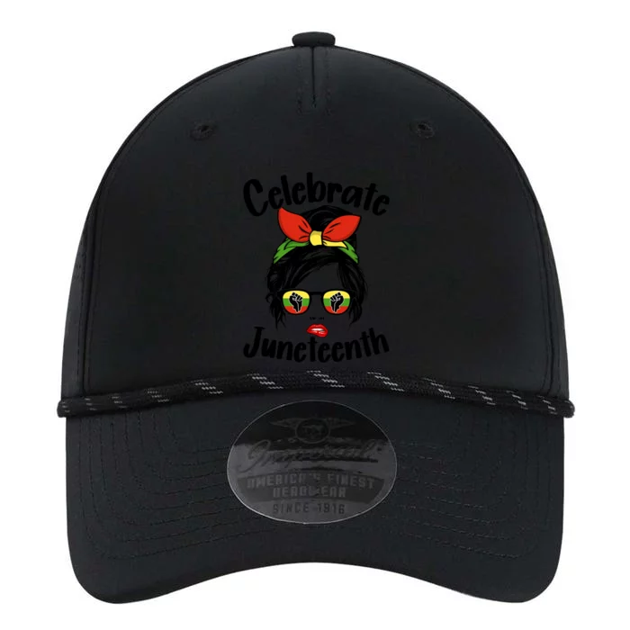 Black Celebrate Juneteenth Messy Bun Indepedence Day Funny Gift Performance The Dyno Cap