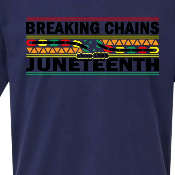 Breaking Chains Juneteenth Cute Gift Happy Holiday Celebrate Blm Gift Sueded Cloud Jersey T-Shirt