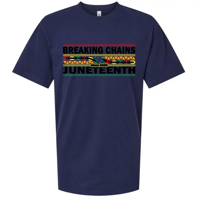 Breaking Chains Juneteenth Cute Gift Happy Holiday Celebrate Blm Gift Sueded Cloud Jersey T-Shirt