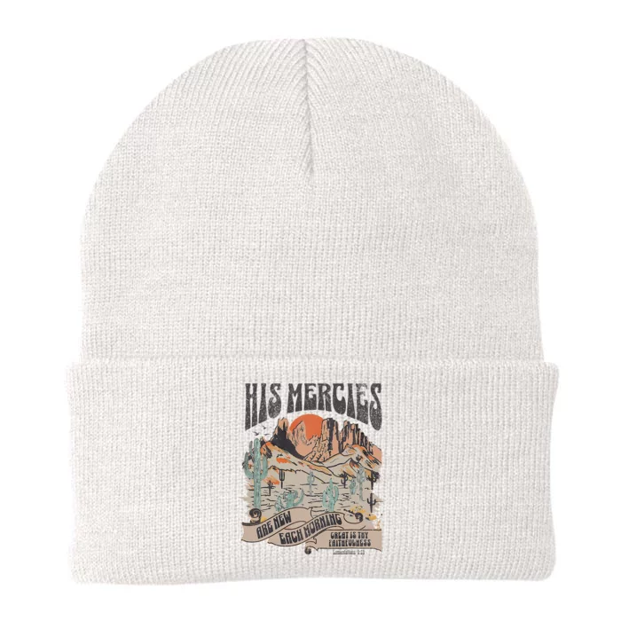 Boho Christian Jesus Apparel Faith Based His Mercies Are New Knit Cap Winter Beanie