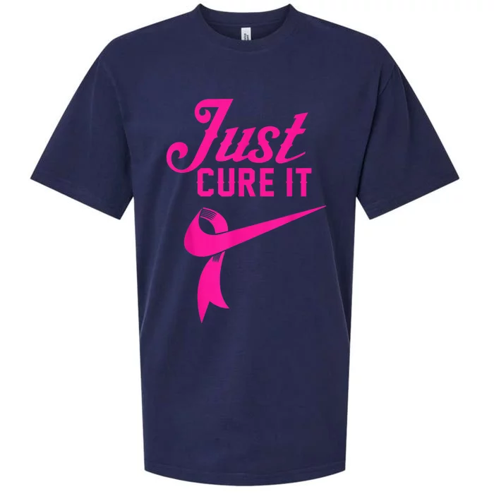 Breast Cancer Just Cure It Sueded Cloud Jersey T-Shirt