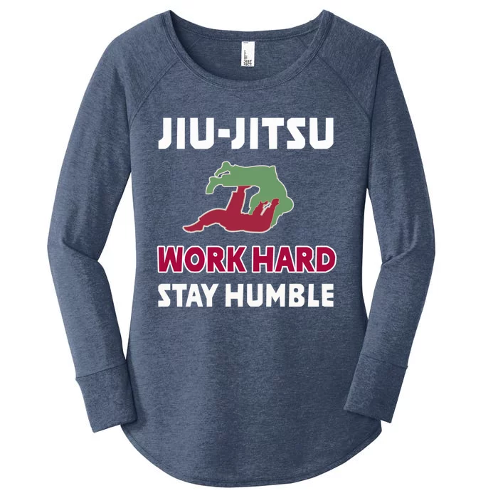 Best Classic Jiu Jitsu Gift Work Hard Stay Humble Meaningful Gift Women's Perfect Tri Tunic Long Sleeve Shirt