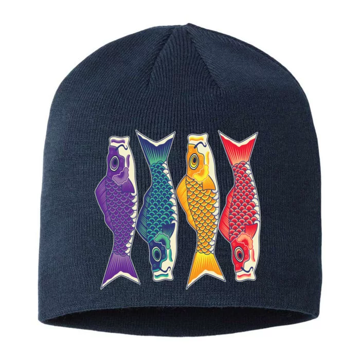 Bright Colorful Japanese Koi Carp Fish 8 1/2in Sustainable Knit Beanie