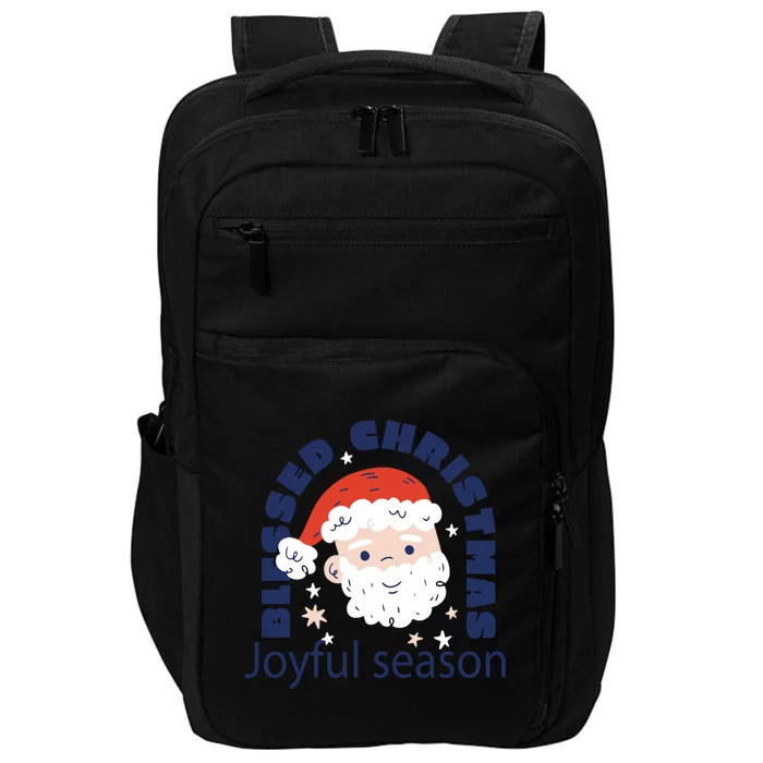 Blessed Christmas Joyful Season Santa Claus Impact Tech Backpack