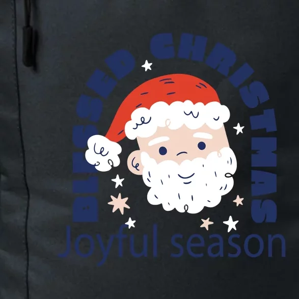 Blessed Christmas Joyful Season Santa Claus Daily Commute Backpack