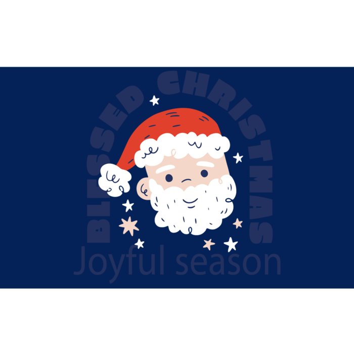 Blessed Christmas Joyful Season Santa Claus Bumper Sticker