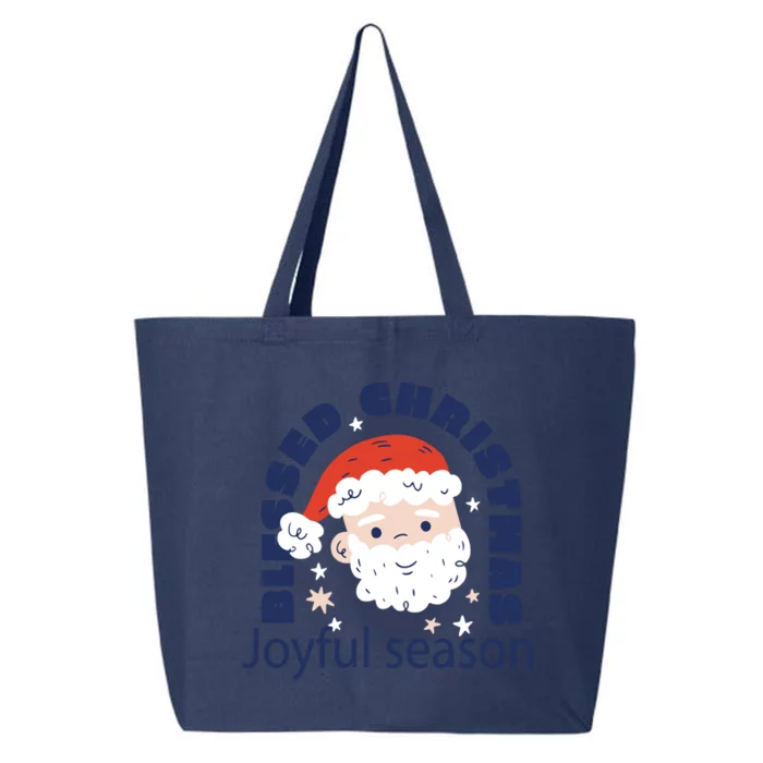 Blessed Christmas Joyful Season Santa Claus 25L Jumbo Tote