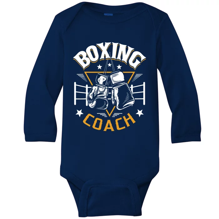 Boxing Coach Kickboxing Kickboxer Gym Boxer Baby Long Sleeve Bodysuit