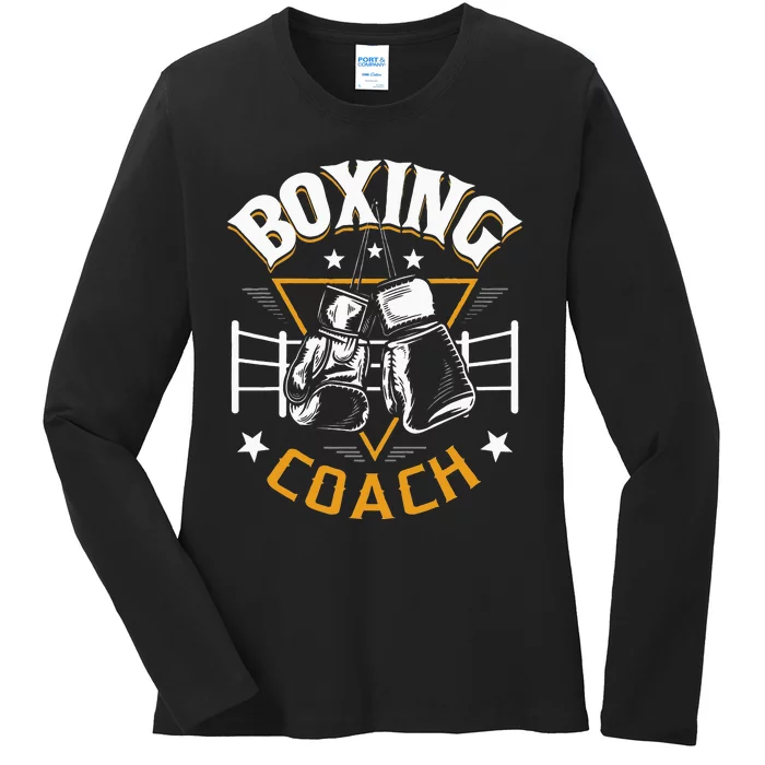 Boxing Coach Kickboxing Kickboxer Gym Boxer Ladies Long Sleeve Shirt