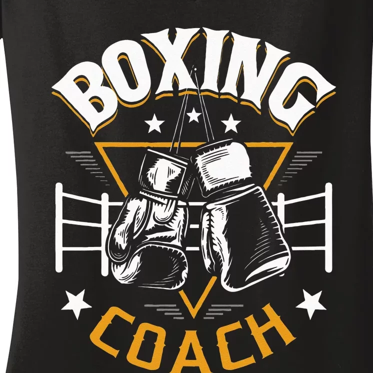 Boxing Coach Kickboxing Kickboxer Gym Boxer Women's V-Neck T-Shirt