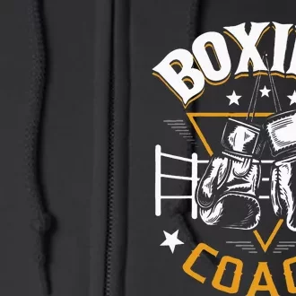 Boxing Coach Kickboxing Kickboxer Gym Boxer Full Zip Hoodie