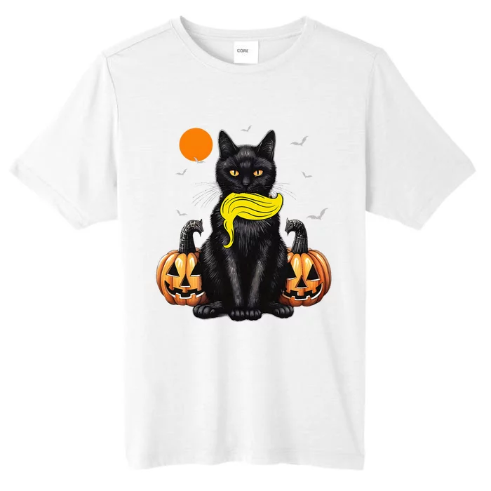 Black Cat Kamala Harris Halloween Trump Hair Sarcastic ChromaSoft Performance T-Shirt