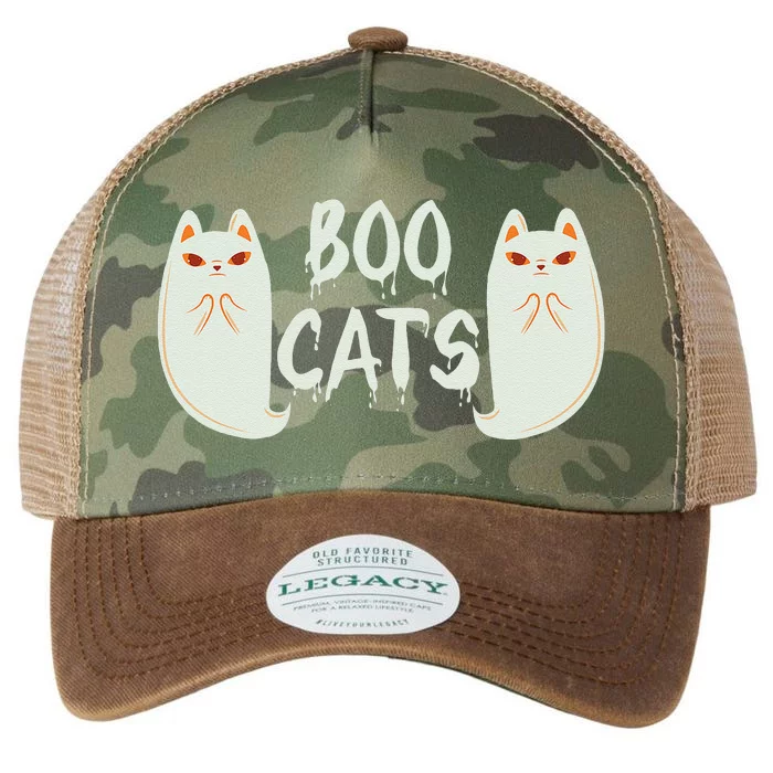 Boo Cats Kitten Ghost Monster Scary Halloween Legacy Tie Dye Trucker Hat