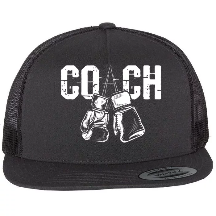 Boxing Coach - Kickboxing Kickboxer Gym Boxer Flat Bill Trucker Hat