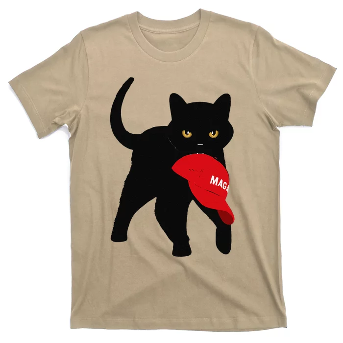 Black Cat Kamala Harris Trump Maga Hat Sarcastic Antitrump Gift T-Shirt