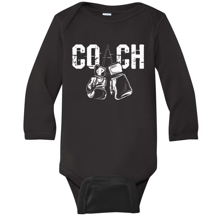 Boxing Coach Kickboxing Kickboxer Gym Boxer Baby Long Sleeve Bodysuit