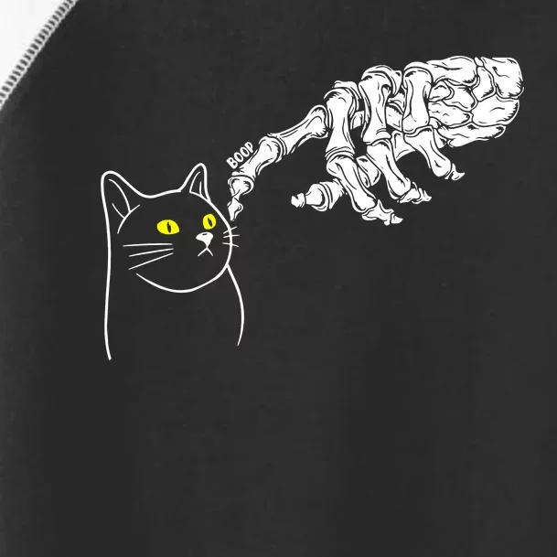 Black Cat Lover Skeleton Hand Toddler Fine Jersey T-Shirt