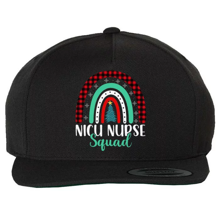 Boho Christmas Leopard Rainbow NICU Nurse Squad Nursing Wool Snapback Cap