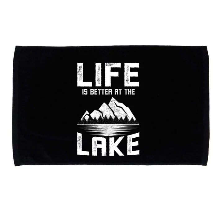 Boating Clothes Life Is Better At The Lake Fishing Gift Microfiber Hand Towel