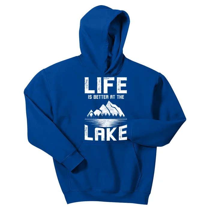 Boating Clothes Life Is Better At The Lake Fishing Gift Kids Hoodie