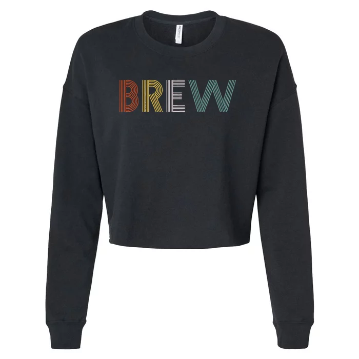 Barista Coffee Love Brew Cropped Pullover Crew