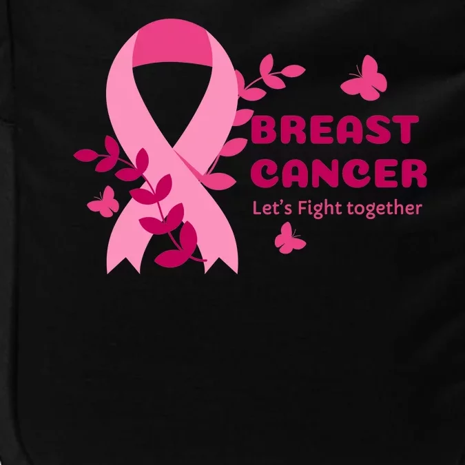 Breast Cancer LetS Fight Together Ribbon Impact Tech Backpack