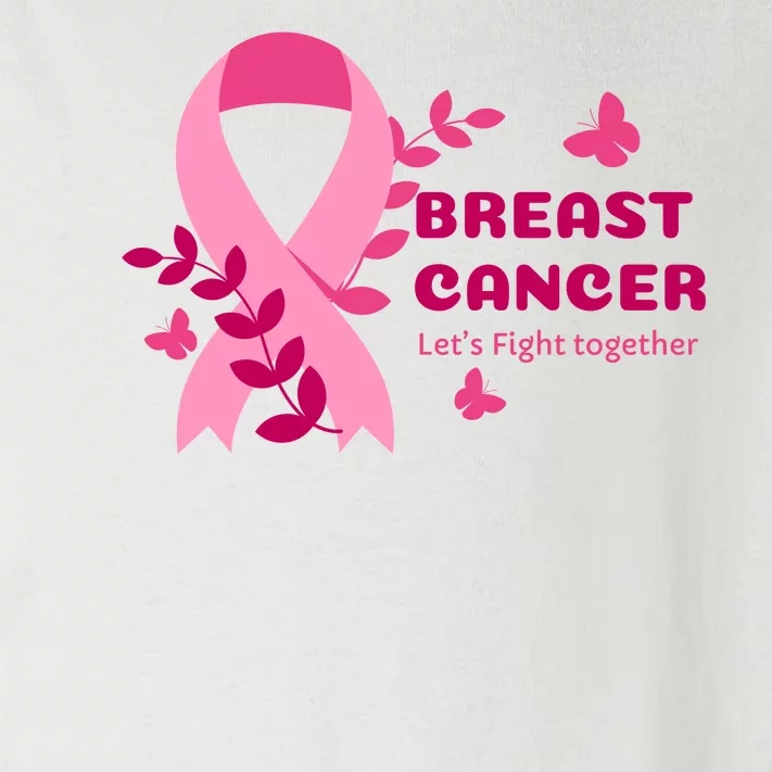 Breast Cancer LetS Fight Together Ribbon Toddler Long Sleeve Shirt