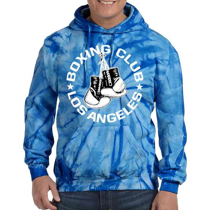 Boxing Club Los Angeles Gloves Graphic Boxing Lover Gift Tie Dye Hoodie