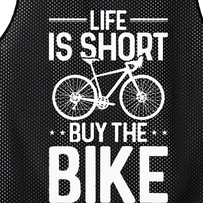 Bike Cycling Life Is Short Buy The Bicycle Mesh Reversible Basketball Jersey Tank