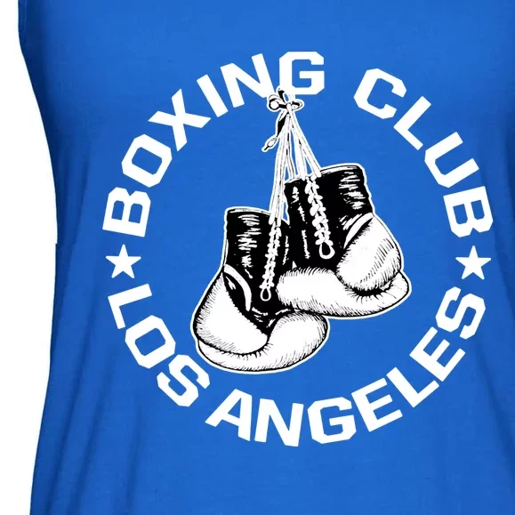 Boxing Club Los Angeles Gloves Graphic Boxing Lover Gift Ladies Essential Flowy Tank