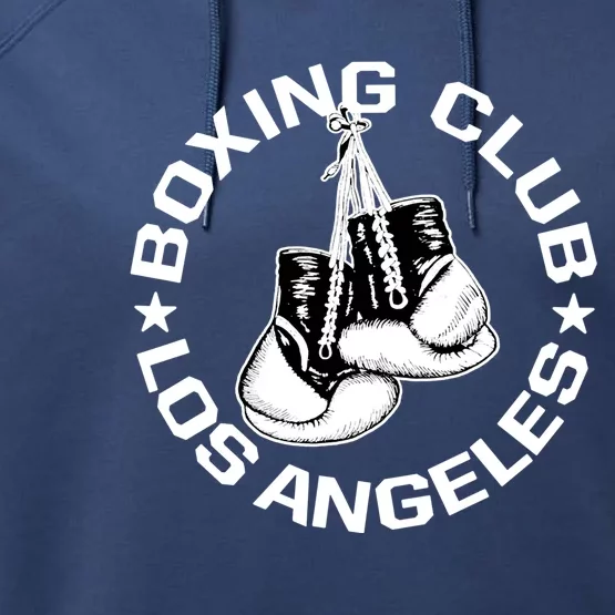 Boxing Club Los Angeles Gloves Graphic Boxing Lover Gift Performance Fleece Hoodie