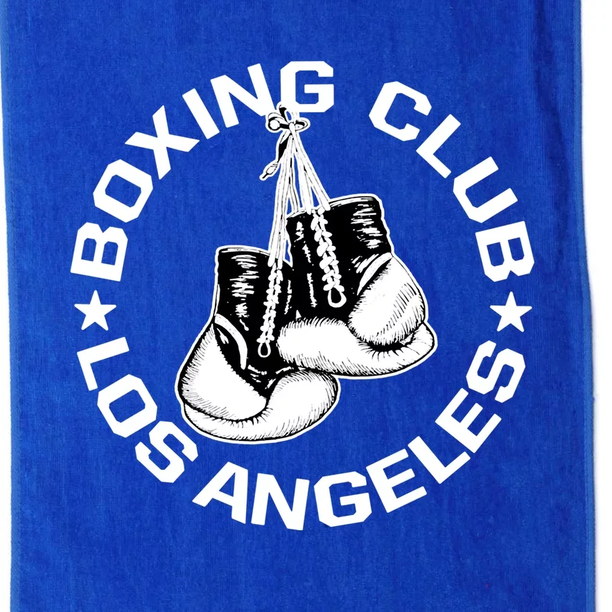 Boxing Club Los Angeles Gloves Graphic Boxing Lover Gift Platinum Collection Golf Towel