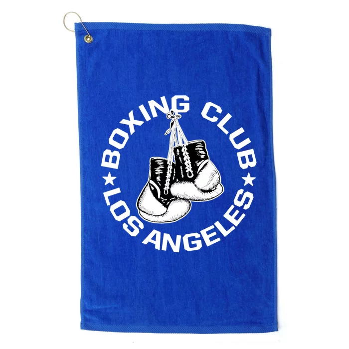 Boxing Club Los Angeles Gloves Graphic Boxing Lover Gift Platinum Collection Golf Towel