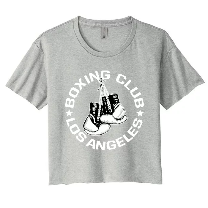 Boxing Club Los Angeles Gloves Graphic Boxing Lover Gift Women's Crop Top Tee