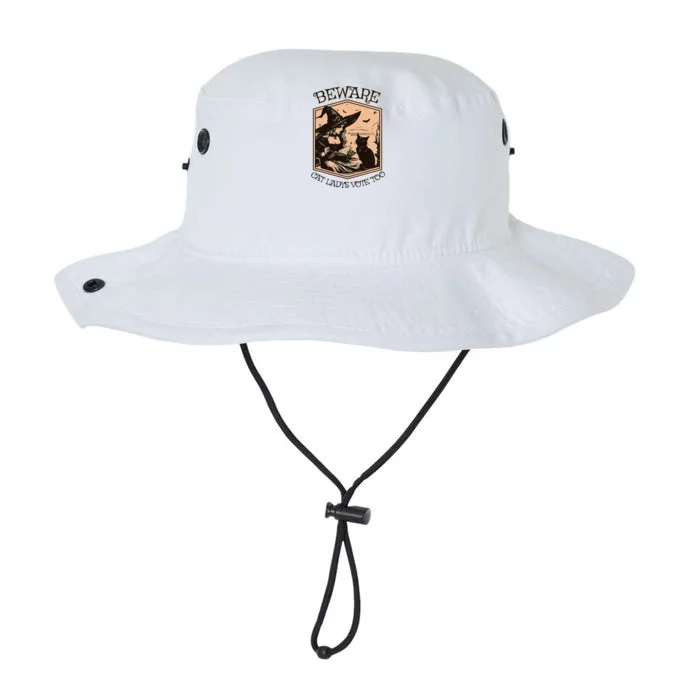 Beware Cat Ladies Vote Too Kamala Harris Halloween Witch Legacy Cool Fit Booney Bucket Hat