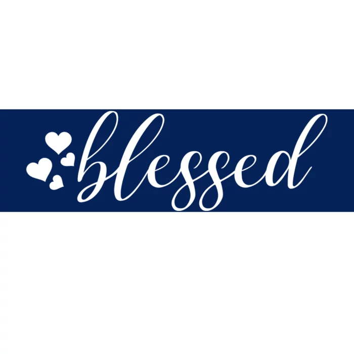 Blessed Cute Love Hearts Bumper Sticker