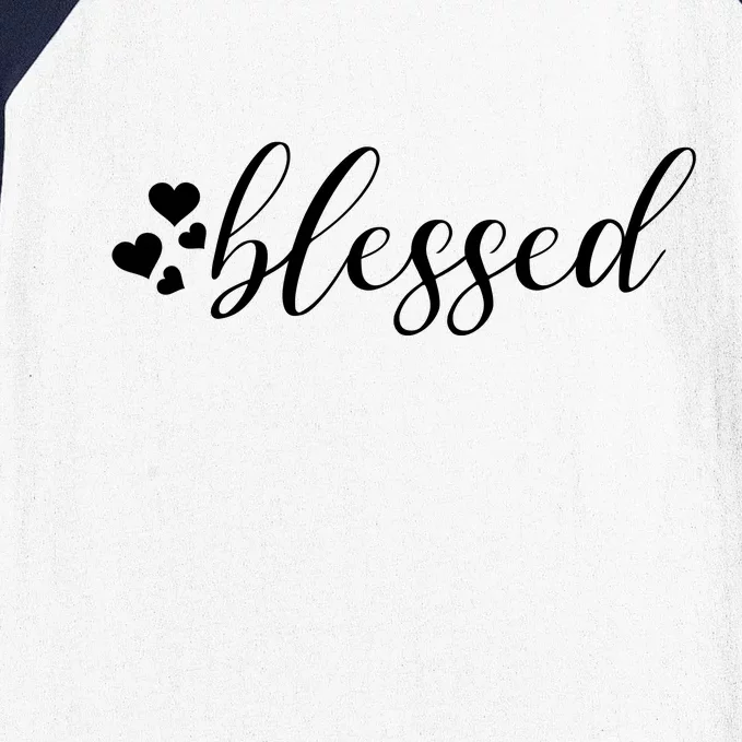 Blessed Cute Love Hearts Baseball Sleeve Shirt