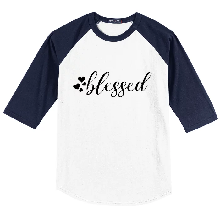 Blessed Cute Love Hearts Baseball Sleeve Shirt