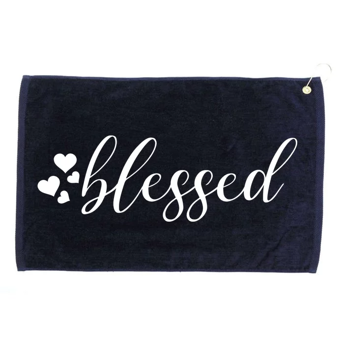 Blessed Cute Love Hearts Grommeted Golf Towel