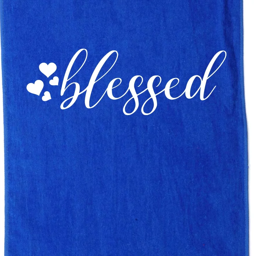 Blessed Cute Love Hearts Platinum Collection Golf Towel