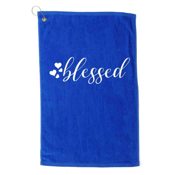 Blessed Cute Love Hearts Platinum Collection Golf Towel